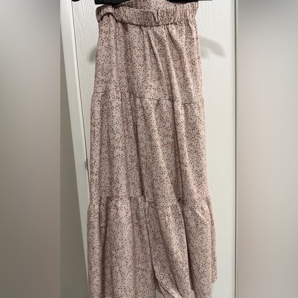 Elegant Pink Patterned Women's Skirt